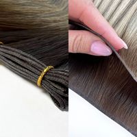 Extensiones de Cabello Humano Genius Weft Doble Trama Invisible, Cabello Ruso Virgen, Disponibles para Envío Inmediato