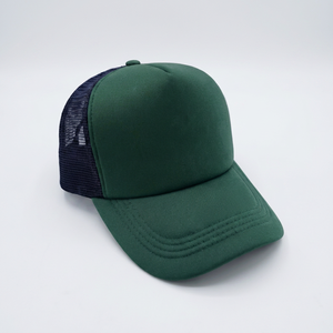 Gorra Trucker de Malla con Gráfico de Llama Verde, Panel Trasero Blanco, Visera Curva, Ajustable, Estampado Personalizado, Moda Urbana - Product Image 1