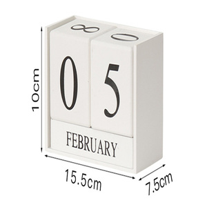 Европейский вечный деревянный календарь в стиле фермерского дома, декоративный, расписанный, настольный, с блоками для отслеживания событий, ежегодный планер, для офиса, для фотографий новорожденных - Product Image 6