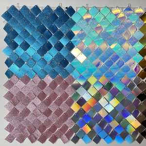 Wholesale New Arrival Gold Mirror Sequin Shimmer Wall Backdrop Background Decoration Gold <strong>Panels</strong> - Product Image 1