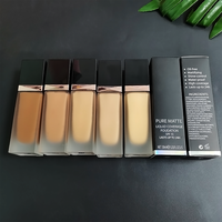 Fond de teint liquide hydratant minéral SPF 15, couvrance totale, avec correcteur imperméable, sans logo, fini mat