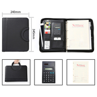 Agenda A4 réutilisable et carnets de notes Vente en gros Agenda à plier personnalisé Poche de voyage d'affaires avec calculatrice Carnet