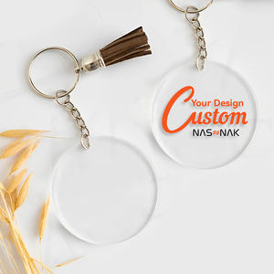 Nhà Máy Bán Buôn Tùy Chỉnh Thiết Kế Mini Vòng Trong Suốt <span class=keywords><strong>Acrylic</strong></span> Keychain Cá Nhân Tên DIY Nhựa Keychain - Product Image 2