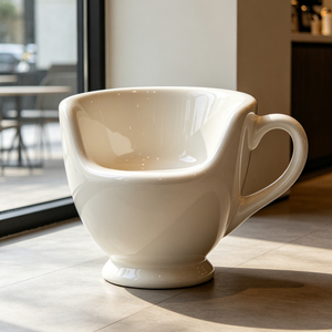 Silla Gigante Personalizada con Forma de Taza de Café, Silla de Fibra de Vidrio con Forma de Taza, Silla de Espera Novedosa para Cafetería Comercial, Muebles para Cafetería - Product Image 2