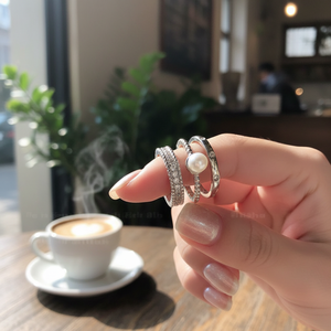 Vendita calda di tendenza moda moda farfalla anelli di perle elegante stile Boho Punk per ragazze all'ingrosso disponibile - Product Image 3