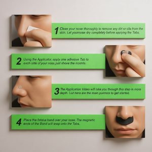 Lijitang Étiquette personnalisée 30 pièces Bandes nasales anti-ronflement pour le sommeil Bande nasale magnétique Bande nasale sans danger pour la peau pour la respiration - Product Image 3