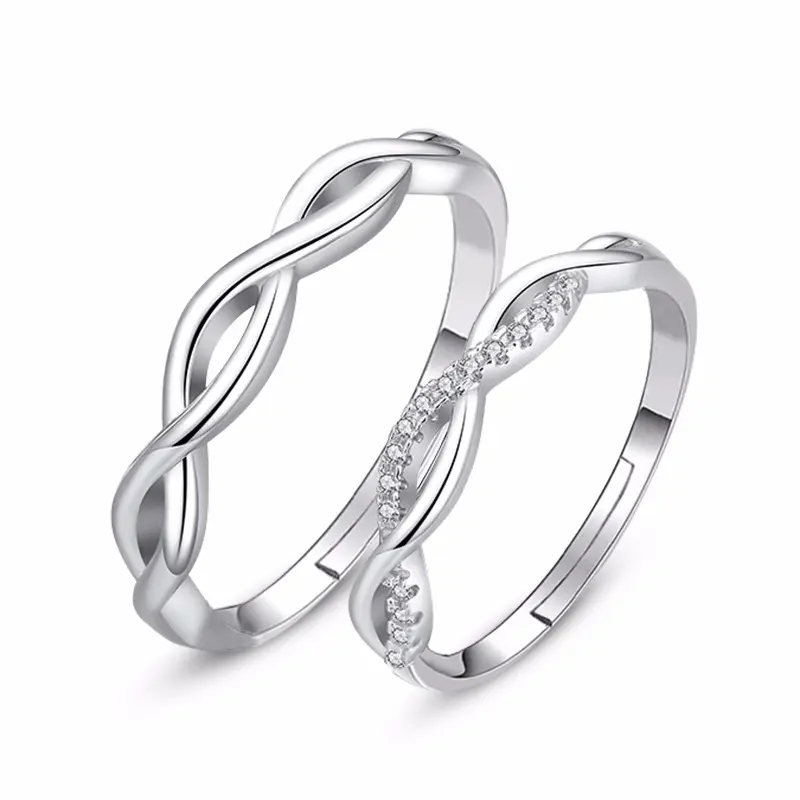 Fashion Rings For Lover Free Size In Silver Color Wholesale Price Wedding Rings Accept Small Order Cheap Crystal Jewelry