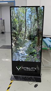 실내용 LCD 세로형 디지털 사이니지 키오스크 43 49 55 65인치 안드로이드 광고 비디오 디스플레이 (프리 스탠딩 터치스크린 포함) - Product Image 4