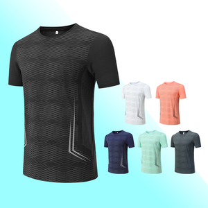เสื้อยืดแขนสั้นรัดรูปสำหรับออกกำลังกายฤดูร้อน แห้งเร็ว ผ้าสแปนเด็กซ์ สำหรับผู้ชาย เสื้อกีฬาบีบรัดกล้ามเนื้อ เสื้อยืดออกกำลังกายสำหรับผู้ชาย - Product Image 6