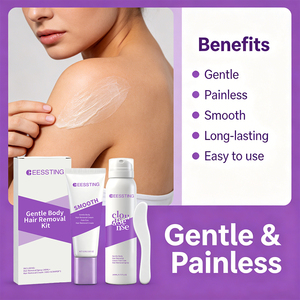 Crème dépilatoire à l'aloe vera pour le corps, douce, non irritante, sans douleur, éclaircissante, pour une peau lisse, avec logo personnalisé - Product Image 3