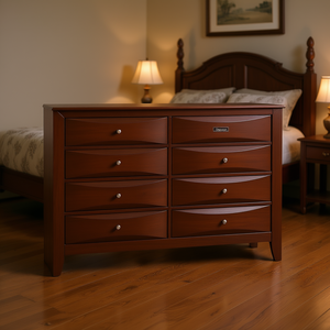 Cassettiera Marilla Glory Furniture con 6 cassetti, in legno massello, mobile tradizionale per la camera da letto. - Product Image 2