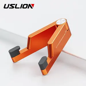 Foldable Cell Phone Stand for Desk 360 Rotation Adjustable Portable Aluminum Metal Phone Holder for All Phone iPhone iPad Tablet