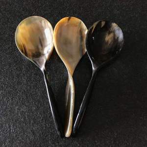 Cuillère en corne naturelle de qualité supérieure, fabriquée à la main, écologique, design classique, outil de service de cuisine, décoration de fête et de maison, prix raisonnable - Product Image 5