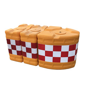 Barrera de seguridad vial reflectante de plástico para carreteras, barrera de salida de rampa, barril de seguridad vial, cojín de choque, barrera de tráfico - Product Image 3