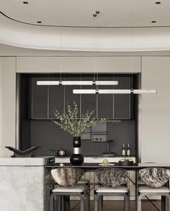 Nieuwe aanwinst hangende restaurant eetkamer kantoor LED lineaire marmeren kroonluchter - Product Image 6