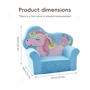 Canapé-lit pour bébé <span class=keywords><strong>licorne</strong></span>, <span class=keywords><strong>fauteuil</strong></span> doux en <span class=keywords><strong>mousse</strong></span> à mémoire de forme, confortable et ergonomique pour enfants - Product Image 5