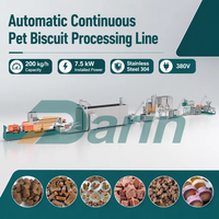 Ligne de production automatique de biscuits pour animaux de compagnie, machine de fabrication d'aliments pour chiens, extrudeuse en acier inoxydable 200 kg/h, CE ISO