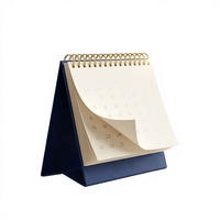 Calendrier de bureau personnalisé de luxe avec estampage à chaud en or rose, reliure spirale, papeterie, cadeau de bureau, impression de calendrier de bureau personnalisé