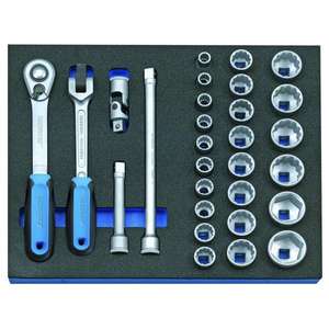 GEDORE - 2016494 Juego de enchufes de 1/2 ''en módulo de herramienta CT (29 piezas) -EAN 4010886878613 OTROS CONJUNTOS DE HERRAMIENTAS - Product Image 1