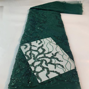 Vải Đám Cưới Thời Trang Đính Kim Sa Pha Lê Tinh Tế Đính Cườm Lưới Vải Tuyn Váy Biểu Diễn Vải Ren - Product Image 2