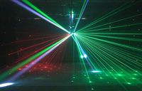 Projecteur de scène à double tête mobile 4-en-1 LEB LaserRGB Beam Strobe DMX512 pour DJ, discothèque, KTV, bar, fête, mariage