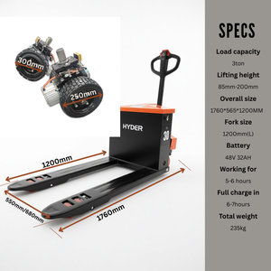 Transpaleta Eléctrica de 3.0T con Baterías de Liberación Rápida y Accesorios Hidráulicos Eléctricos - Product Image 5