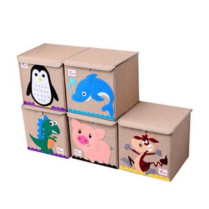 2025年工場出力価格ホーム繊細外観折りたたみ縫い生地子供用おもちゃ収納バケットかわいいデザイン収納ボックス - Product Image 6