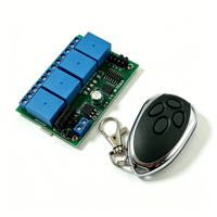RF33A04 DC 12V 4CH 433M RF Encodeur-Décodeur à Code Roulant Hopping RC43A04 Contrôleur Émetteur Entrée Sécurisée à Distance Sans Clé B461