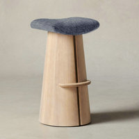 Tabourets de bar et de comptoir en bois massif de style nordique, avec assise ergonomique, pour cuisine, en vente