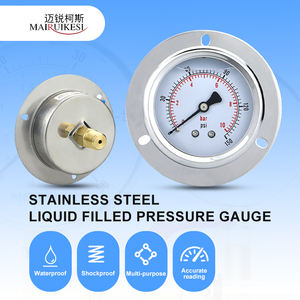 Back Connect 600bar Eksenel Hidrolik Basınç Göstergesi Titreşime Dayanıklı Sıvı Dolu Basınç Göstergesi - Product Image 3