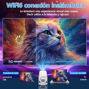 Proyector Portátil con Enfoque Automático HD 1080P 4K Android 11 Smart Cinema WIFI y Bluetooth de Alta Definición - Product Image 4