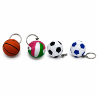 Porte-clés personnalisés mini ballons de sport 3D : basketball, football, volley-ball – Pendentifs pour sacs d'école, cadeaux de club, vente en gros