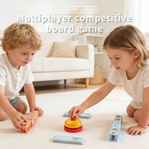 Juego de Bloques de Madera con Patrones de Animales de Granja/Marinos/Safari para Niños, Juego de Reconocimiento de Formas - Product Image 3