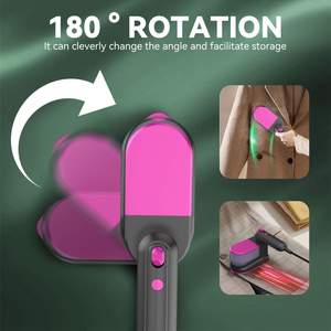 Mini plancha de vapor para calentamiento rápido, máquina de planchar portátil, mango plegable giratorio para planchado en seco y húmedo para el hogar - Product Image 5