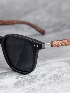Gafas de Sol de Alta Gama con Patillas de Madera, Protección Solar, Unisex, para Hombre, Gafas de Lujo - Product Image 5