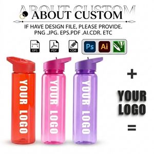 Custom Logo 24oz <b>Plastic</b> Sport Water Bottle with <b>Straw</b> BPA Free Reusable <b>Drinking</b> Bottle Flip Top Lid Gym Bottle for Promotion - Product Image 4