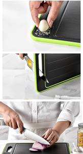 Herramientas <span class=keywords><strong>de</strong></span> aluminio para carne y alimentos congelados, tablero <span class=keywords><strong>de</strong></span> descongelación, bandeja <span class=keywords><strong>de</strong></span> descongelación <span class=keywords><strong>de</strong></span> doble cara con <span class=keywords><strong>tabla</strong></span> <span class=keywords><strong>de</strong></span> <span class=keywords><strong>cortar</strong></span> y afilador <span class=keywords><strong>de</strong></span> cuchillos - Product Image 5