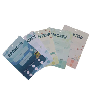 Cá nhân hoá tùy chỉnh kích thước gấp đôi <span class=keywords><strong>Cmyk</strong></span> in offset PVC thẻ từ <span class=keywords><strong>ID</strong></span> huy hiệu với dây buộc - Product Image 6