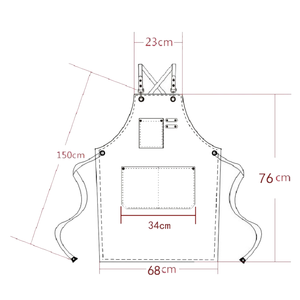Personalisierbare, wiederverwendbare, umweltfreundliche, stylische Kochschürze aus Canvas mit verstellbarem Kreuzgurt für BBQ, Küche, Kochen und Backen - Product Image 5