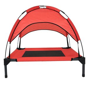 Tragbares erhöhtes Haustier bett mit Baldachin OEM Luxus Faltbare Camping kühlung Erhöhtes Hunde bett Rot klein mit Baldachin Haustier bett - Product Image 2