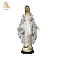 Statue de l'ange grandeur nature et de la Vierge Marie en fibre de verre, sculpture décorative religieuse pour l'extérieur, Mère Dieu