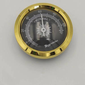 Termômetro analógico de prata, termômetro de metal redondo e pequeno com vidro - Product Image 2