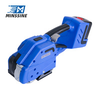 Machine de cerclage semi-automatique à double batterie à un bouton portable tenu dans la main pour emballage de ceinture en poly bande