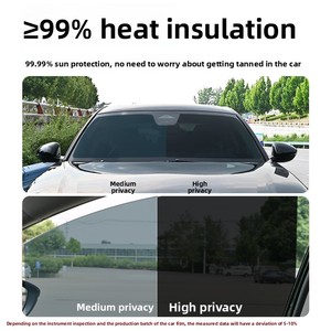 Film de <span class=keywords><strong>voiture</strong></span> en PET à isolation thermique élevée, anti-explosion, pare-soleil, auto-adhésif, film de confidentialité pour vitres de <span class=keywords><strong>voiture</strong></span> complètes, rejet UV à 99,99% - Product Image 3