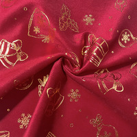 Nouvelle Arrivée 2026 – Chemin de Table Rouge en Peluche Vintage pour Noël, Décoration Maison, Estampage à Chaud Doré, Résistant à la Chaleur, Lavable