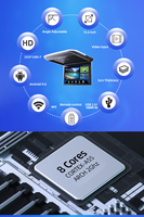 Precio al por mayor, reproductor de montaje en techo de 19,5 pulgadas, Multimedia automotriz con tapa hacia abajo, Monitor de techo de TV inteligente para coches, vídeo de 1920*1080P