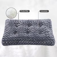 Coussin de couchage rectangulaire en fausse fourrure pour animaux de compagnie, rembourrage en fibre de polyester, tapis doux pour cage à chien, coussin lavable en peluche pour chat