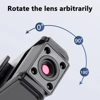 Mini Cámara CCD Portátil 1080P HD con Visión Nocturna Infrarroja, Lente Giratoria de 180°, Clip Trasero, MicroSD TF, para Deportes al Aire Libre y Ciclismo, Cámara A9