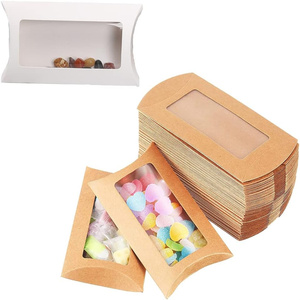 Caja de Embalaje de Papel Kraft Mini con Ventana Transparente, Caja de Regalo para Dulces, Chocolates, Panadería, Exhibición de Bodas - Product Image 4