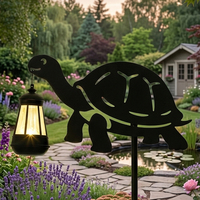 Fabrikpreis Schwarze Hasen-Garten-Solarleuchte Einzigartige Außendekoration mit Solar-Laterne